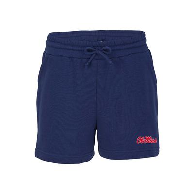 SCRIPT OLE MISS FLEECE SHORT NAVY