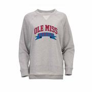 OLE MISS OVER REBELS BANNER HARLOW TERRY PULLOVER