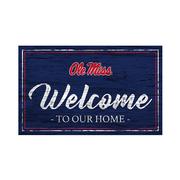 OLE MISS TEAM COLOR WELCOME 11X19 SIGN