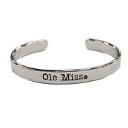 OLE MISS SILVER SCHOOL CUFF BRACELET