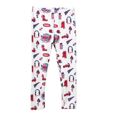 LUCY OLE MISS REPEAT PRINT HAND SKETCHED LEGGINGS