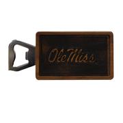 OLE MISS RECTANGLE WOOD BOTLE OPENER