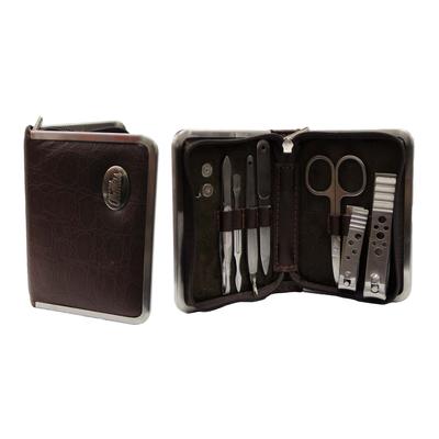 7PC OLE MISS MANICUE SET BROWN CASE