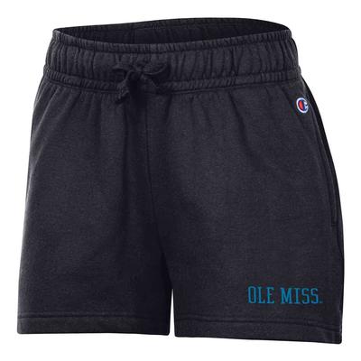 BLOCK OLE MISS PB FLEECE SHORT BLACK