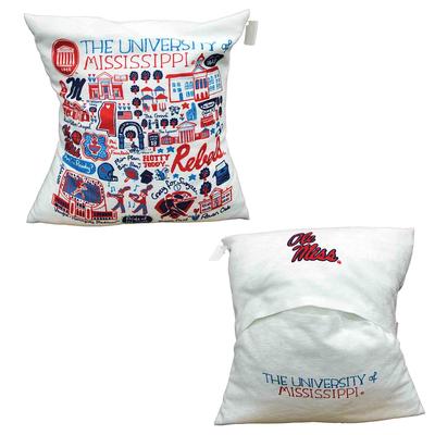 18IN OLE MISS JULIA GASH CHENILLE THROW PILLOW