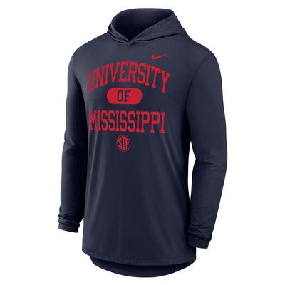 LS UNIVERSITY OF MISSISSIPPI DRIFIT COTTON HOODIE TEE