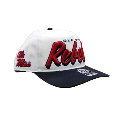 OLE MISS REBELS DROP SHADOW HITCH CAP WHITE