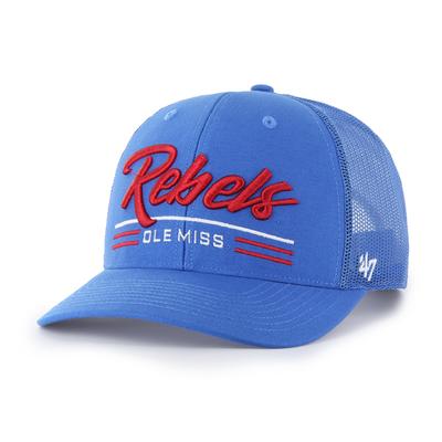 SCRIPT REBELS OLE MISS GARNER TRUCKER CAP