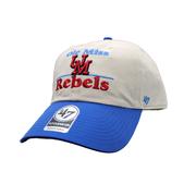 OLE MISS UM REBELS CAMPSCAPE CLEAN UP CAP: VINTAGE_BONE