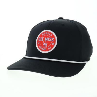 CIRCLE PATCH WITH REBELS OLE MISS UM OXFORD CAP BLACK