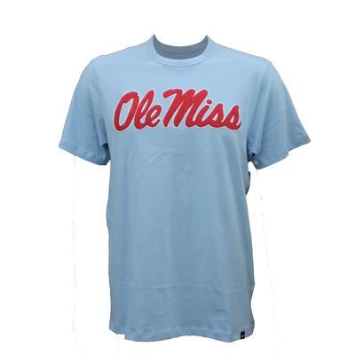 SS SEWN SCRIPT OLE MISS FRANKLIN KNOCKOUT FIELDHOUSE TEE GULF_BLUE