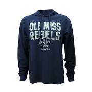 LS DISSTRESSED OLE MISS REBELS UM EROSION ASHBY PIQUE HOOD