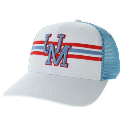 CLASSIC UM VAULT THREE BARS MID PRO TRUCKER WHITE_LT_BLUE