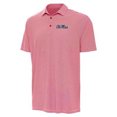 SS SCRIPT OLE MISS TWINE POLO DARKRED_WHITE