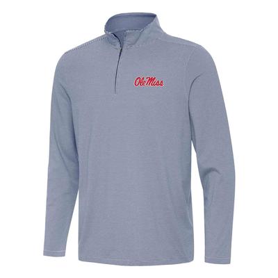 SCRIPT OLE MISS TWINE LS 1/4 ZIP