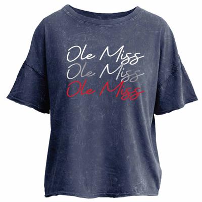 SS OLE MISS KISMET CRINKLE TEE