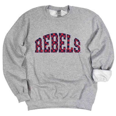 REBELS PRESS BOX CREWNECK FLEECE GRAY