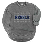 REBELS HOTTY TODDY COLLEGE SCRIPT PONCHO FLEECE CREW