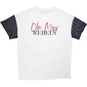 OLE MISS REBELS GAME ON SEQUIN SLEEVE OVERSIZED TEE