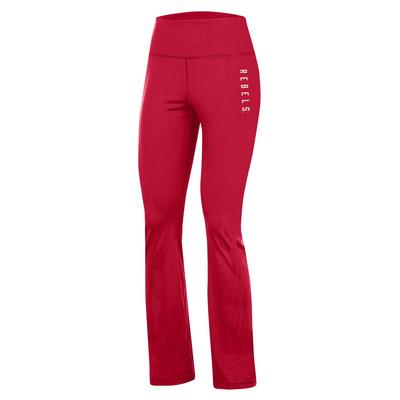 WOMENS REBELS FLARE TRACK PANT SCARLET