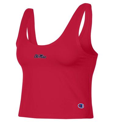 OLE MISS CROP CAMI UPDATE SCARLET