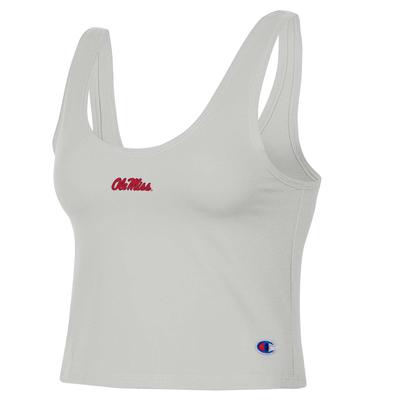 OLE MISS CROP CAMI UPDATE SILVER_OPAL