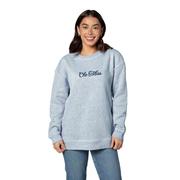 FANCY SCRIPT OLE MISS WARM UP CREW SWEATSHIRT