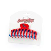 OLE MISS RED AND BLUE CLAW HAIR CLIP