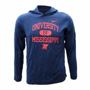 LS BOYS UNIVERSITY OF MISSISSIPPI COTTON HOODIE TEE