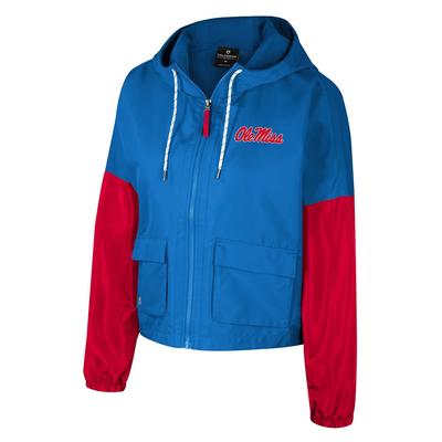 OLE MISS RAFIE FULL ZIP HOODED JACKET BLUE_RED