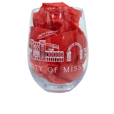 OLE MISS SKYLINE WINE GLASS