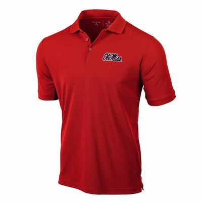 SCRIPT OLE MISS LEGACY PIQUE SS POLO RED