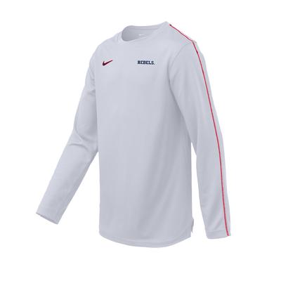 BOYS LS REBELS COACH TOP WHITE