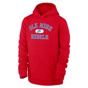 BOYS OLE MISS REBELS CLUB FLEECE PO HOODY