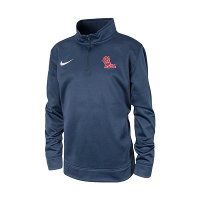 YOUTH STACKED OLE MISS THERMA QUARTER ZIP