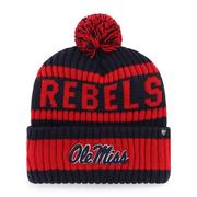 REBELS OLE MISS BERING CUFF KNIT WITH POM