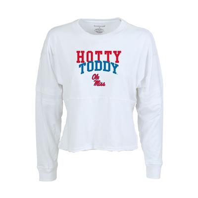 HOTTY TODDY OLE MISS CROPPED RETRO JERSEY TEE