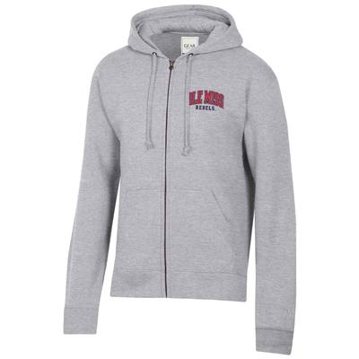 OLE MISS REBELS BIG COTTON FULL ZIP OXFORD