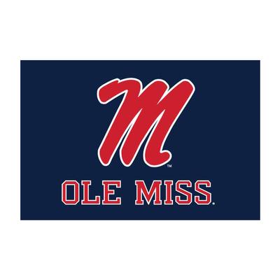 SCRIPT M OLE MISS 12X18 INCH BOAT FLAG