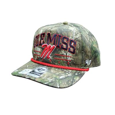 BLOCK OLE MISS SCRIPT M REBELS REAL TREE ROSCOE ROPE HITCH CAP