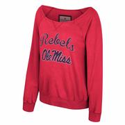 OLE MISS FOR SERIOUS OFF THE SHOULDER FLEECE