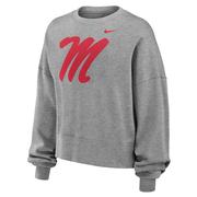 WOMENS SCRIPT M PHOENIX FLEECE CREW