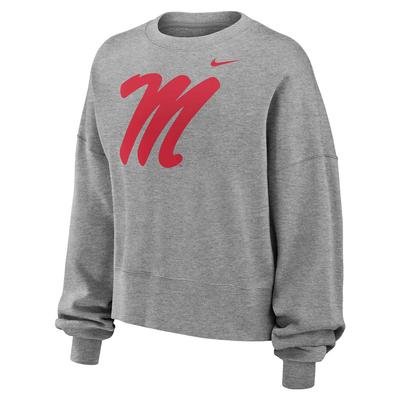 WOMENS SCRIPT M PHOENIX FLEECE CREW