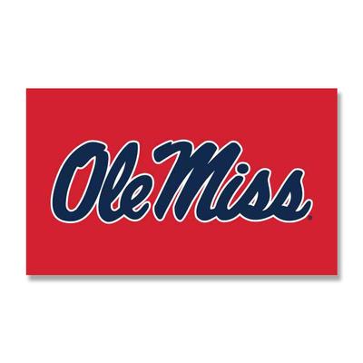 6X10 FOOT DEY SUB RED SCRIPT OLE MISS FLAG WITH GROMET