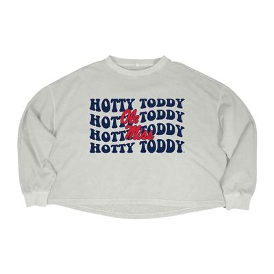 OLE MISS HOTTY TODDY GROOVY GAL CROP CREWNECK