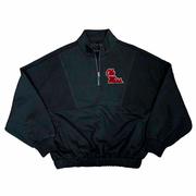 OLE MISS VARSITY PATCH QUARTER ZIP FLEECE PULLOVER