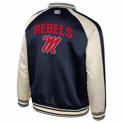 OLE MISS CYBERPUNK SATEEN BOMBER JACKET