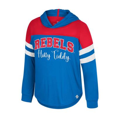 OLE MISS TODDLER GIRLS REFLECTION HOODED TEE RED_ITALY_WHITE