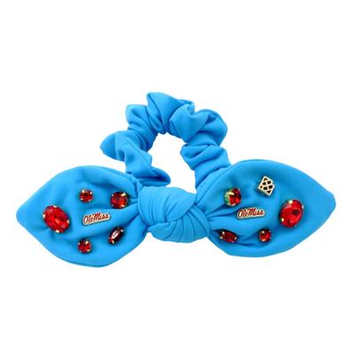 OLE MISS LOGO BOW SCRUNCHIE