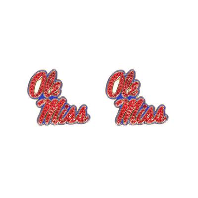 OLE MISS PAVE LOGO STUDS